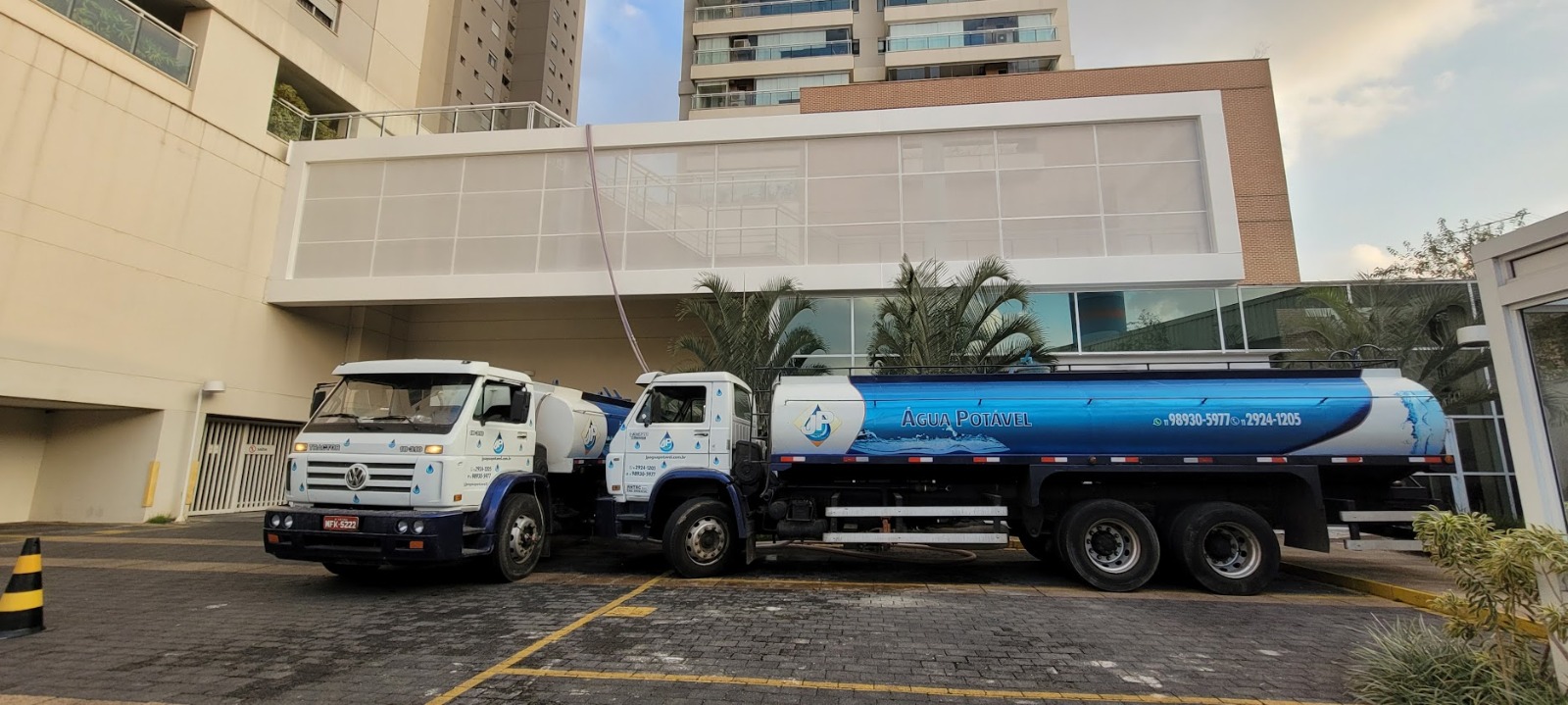 Fornecimento de água para prédios em São Paulo