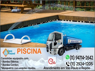 Caminhão de água para abastecimento de piscina em São Paulo